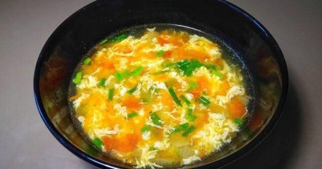 Egg soup for gout