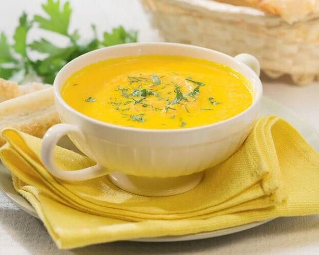 Menu during an exacerbation of gout