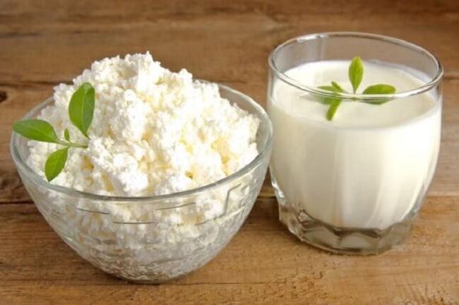 Unloading day on cottage cheese for gout