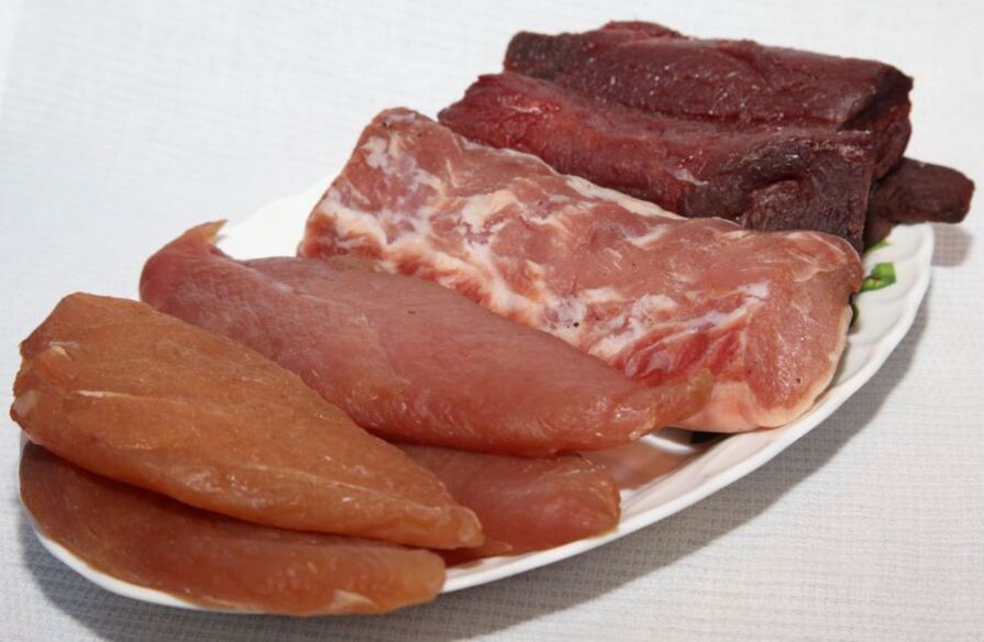 Meat for people with the first blood group