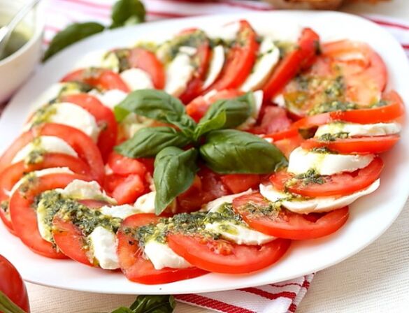 Caprese is an excellent appetizer for anyone following a Mediterranean diet.