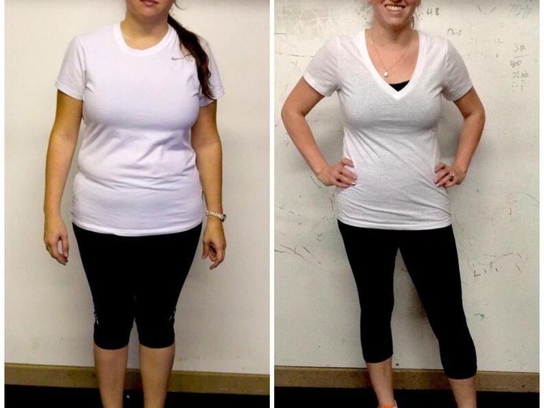 Girls before and after losing weight on the Dukan diet