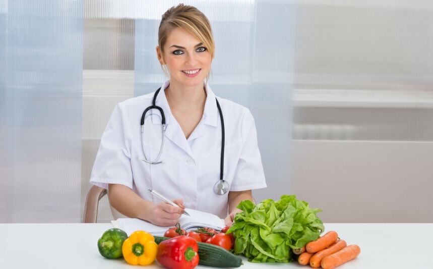Doctor and vegetables