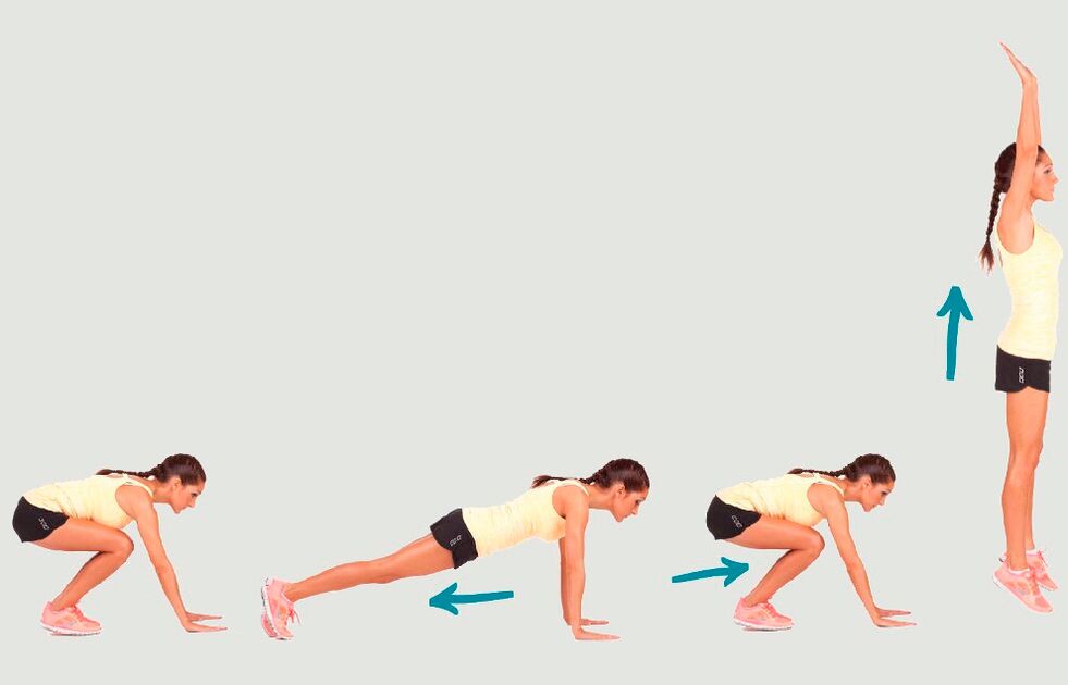 Burpee for a comprehensive body training