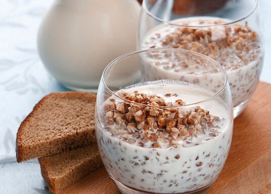 Buckwheat porridge with kefir for weight loss