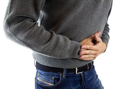 A man has symptoms of gastritis
